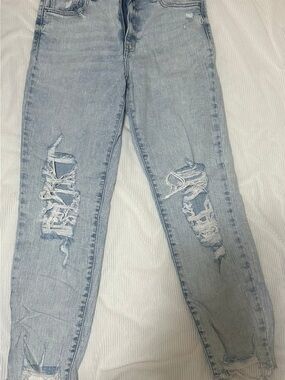 eunina Light Blue Distressed Boyfriend Jeans